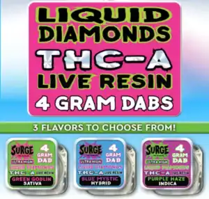 Surge 4 gram THCA Live Resin Diamond Dabs