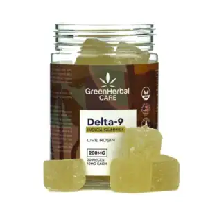Delta-9 THC Live Rosin Gummies-Indica